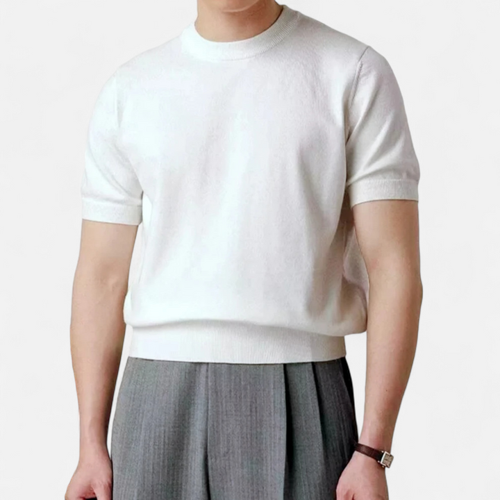 Men’s Slim-Fit Knitted T-Shirt