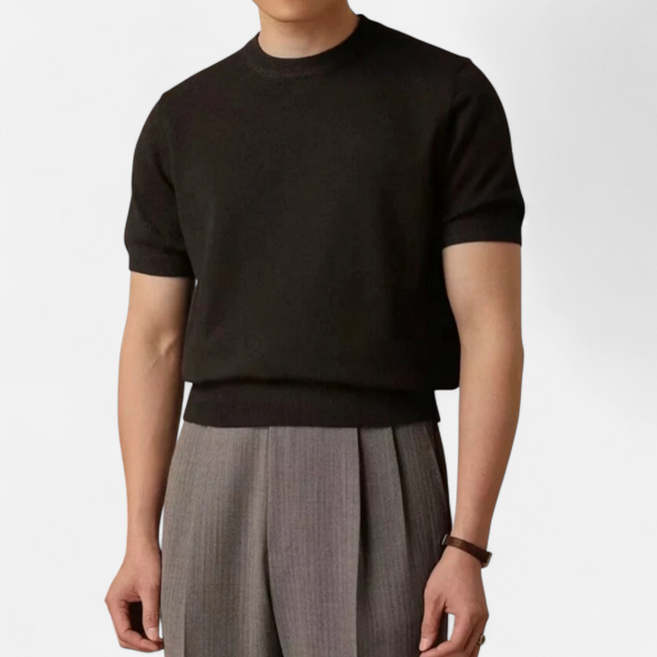 Men’s Slim-Fit Knitted T-Shirt