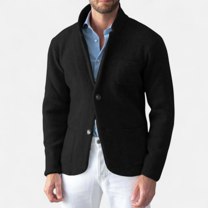 Men’s Vintage Wool Stand-Collar Jacket