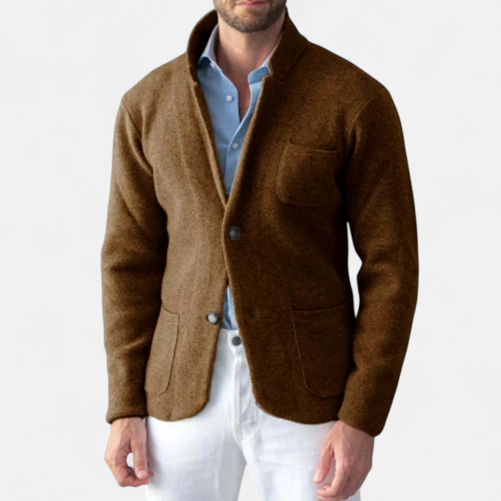 Men’s Vintage Wool Stand-Collar Jacket
