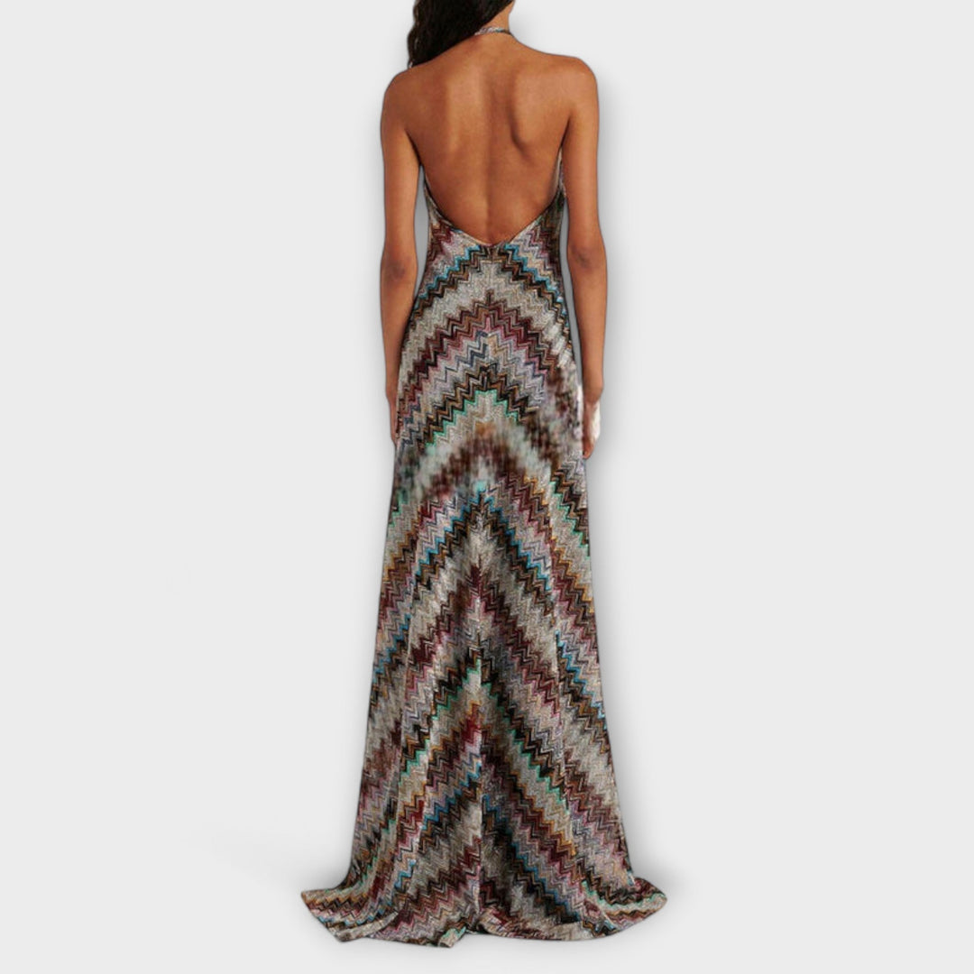 Pletené šaty Jodie s barevným rybím vzorem