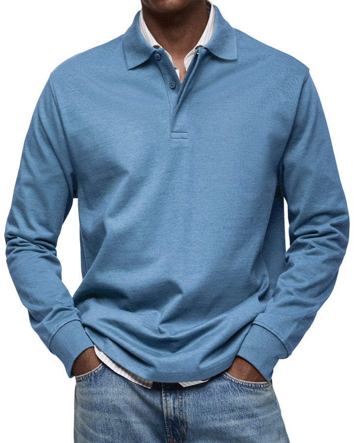 Luxury Long Sleeve Polo – Men