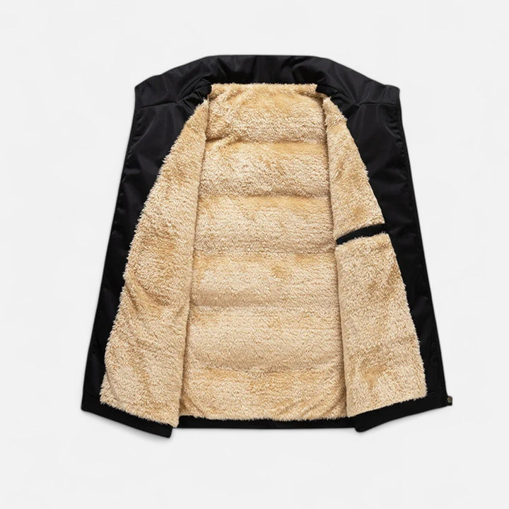 Gilet d'hiver pour homme en laine d'agneau