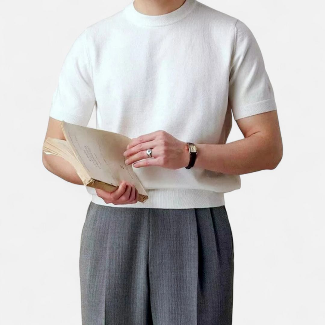 Men’s Slim-Fit Knitted T-Shirt