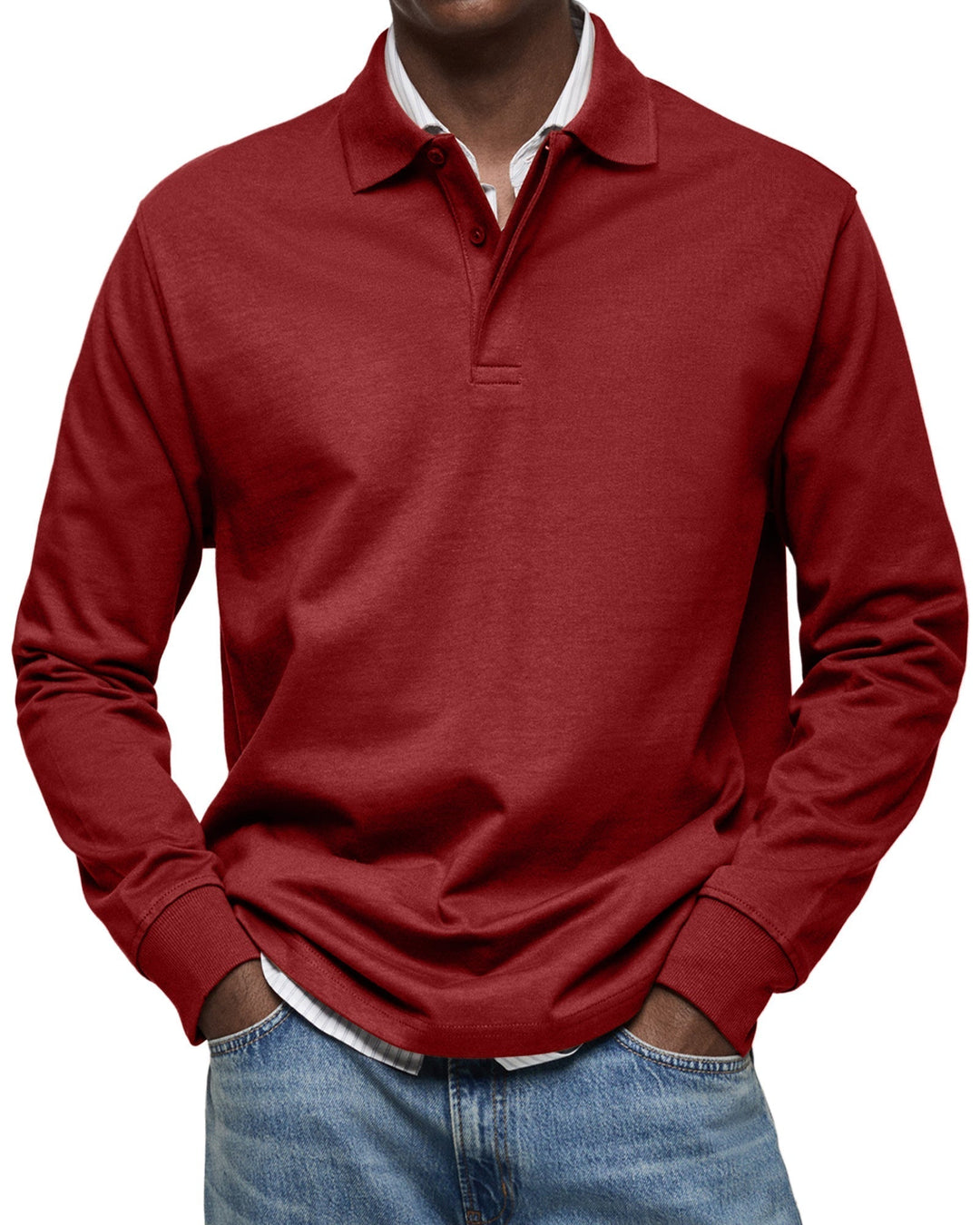 Luxury Long Sleeve Polo – Men