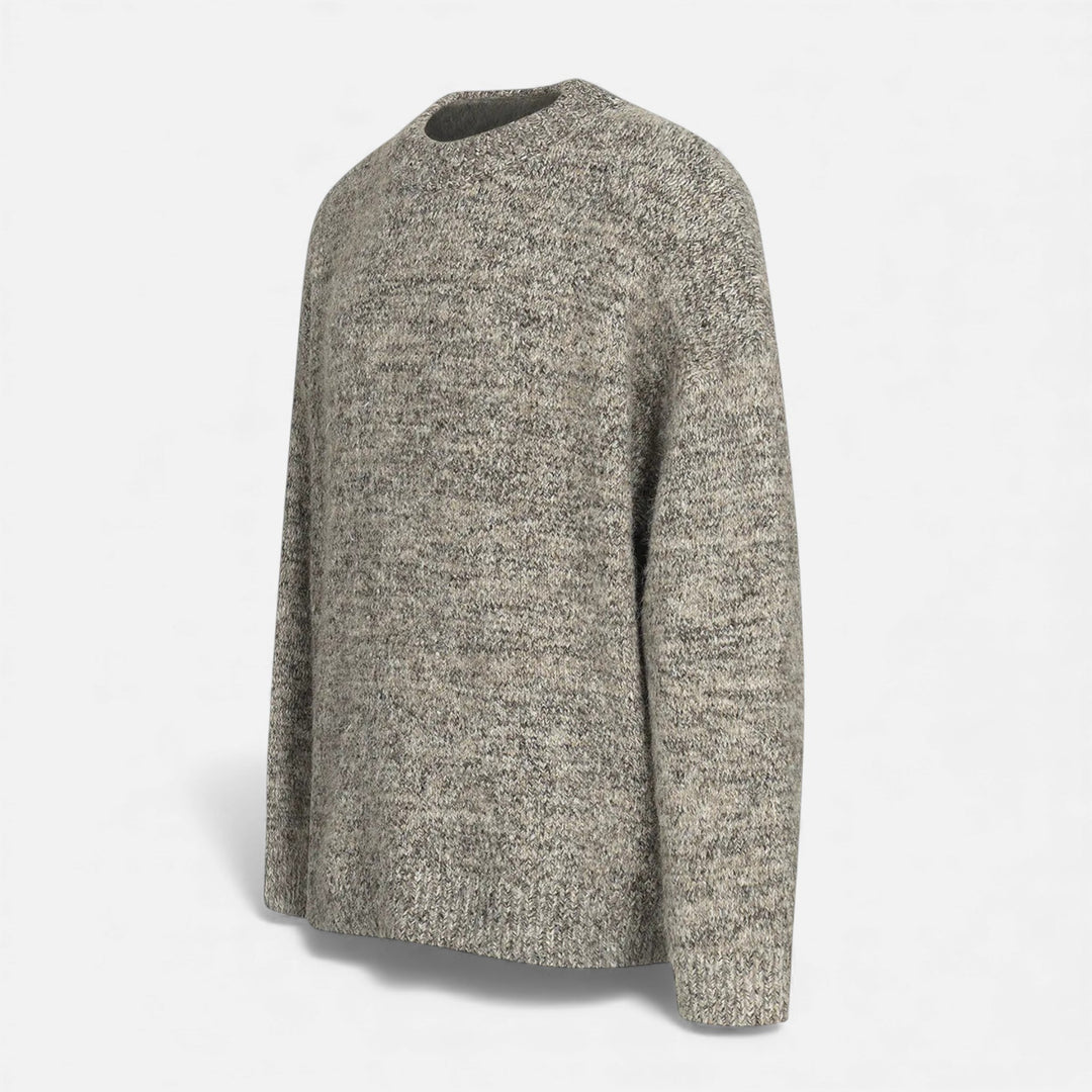 Pull à col rond effet laine pour homme