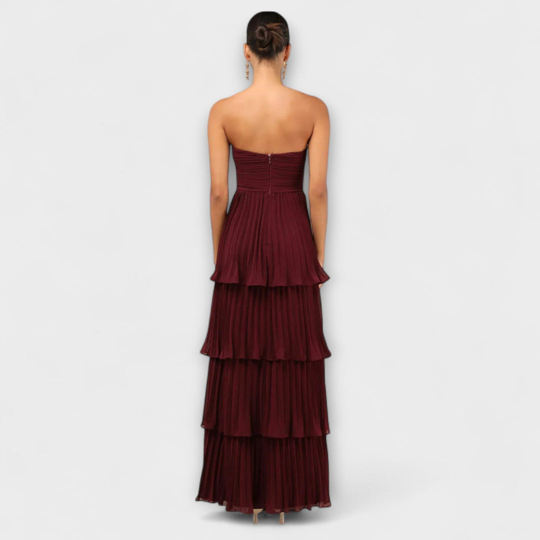 Strapless Layered Maxi Dress