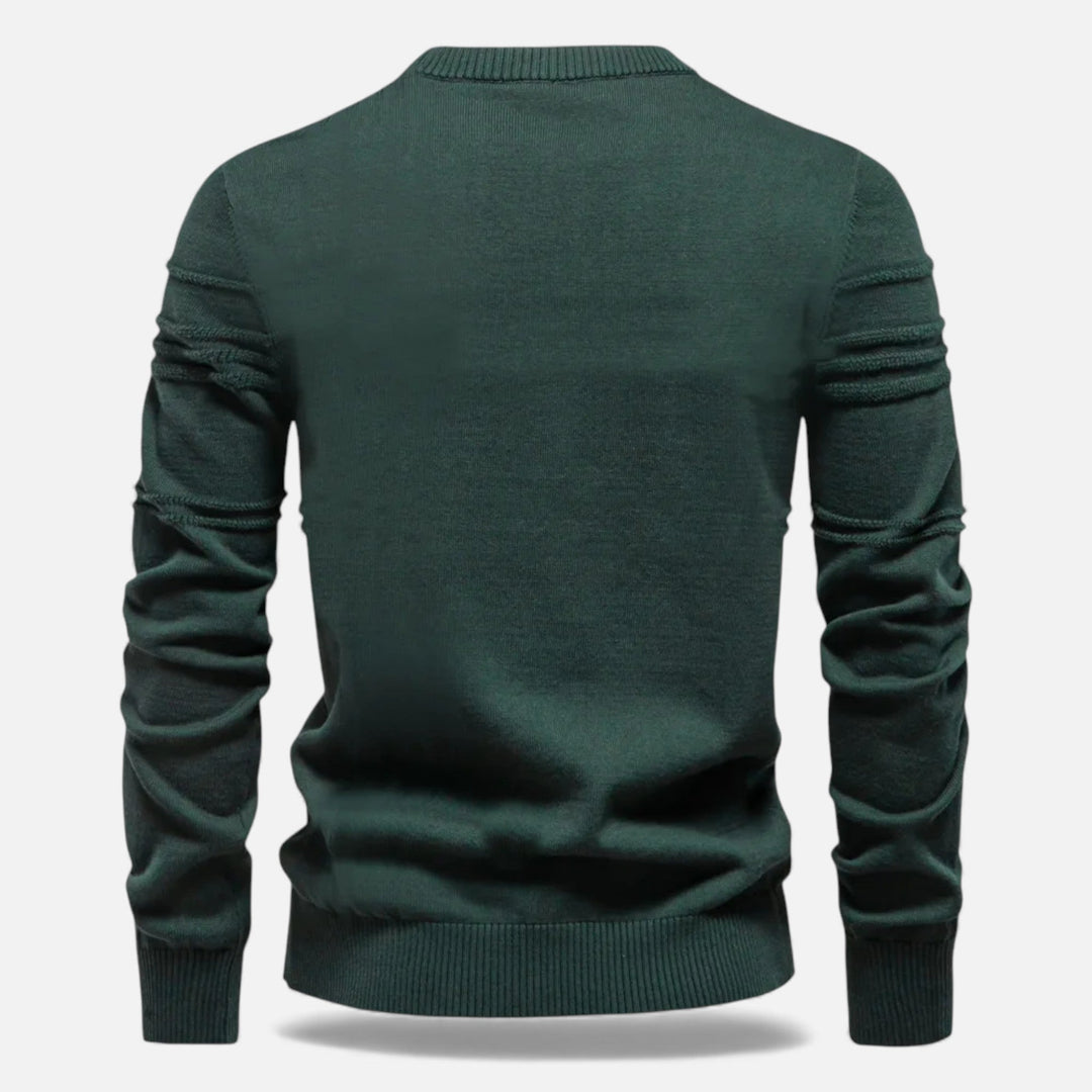 Men’s Slim Fit Structured Knit Sweater