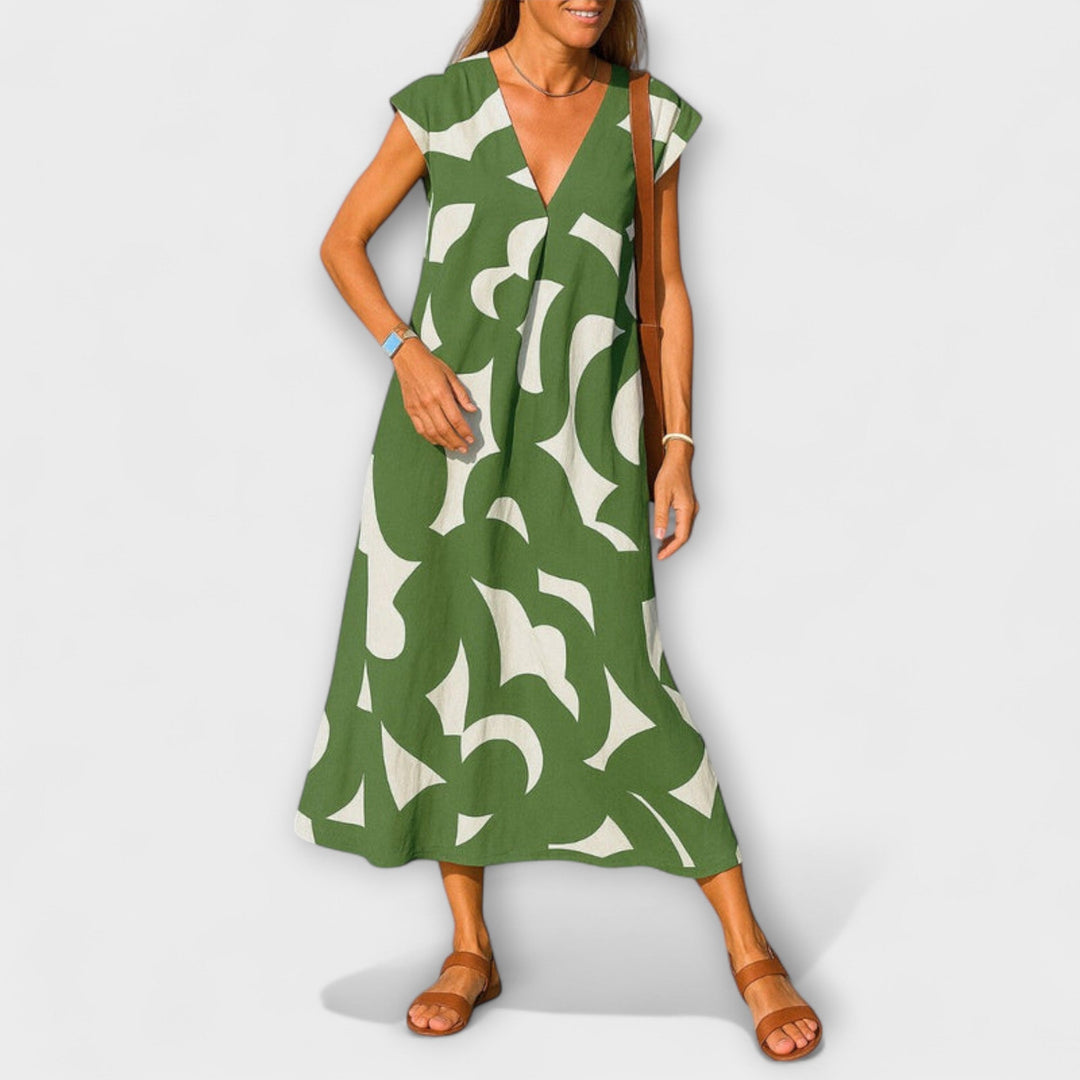 Lehké šaty s výstřihem do V