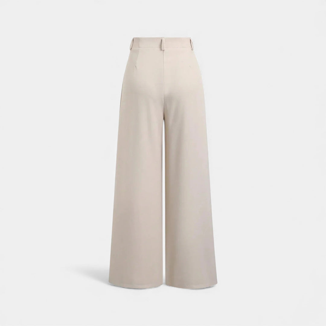 Maison Vaison | Women’s Jacquard Pleated Wide-Leg Trousers