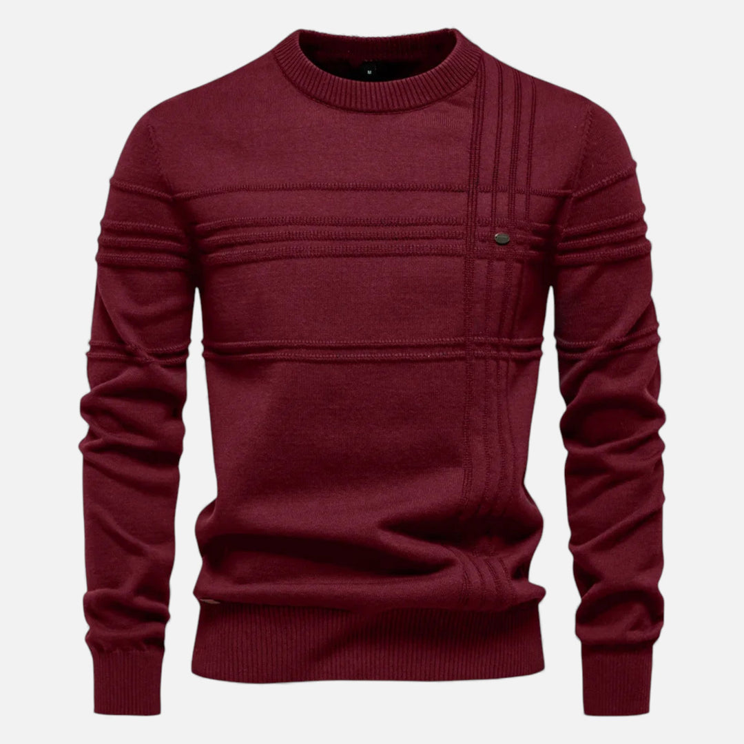 Men’s Slim Fit Structured Knit Sweater