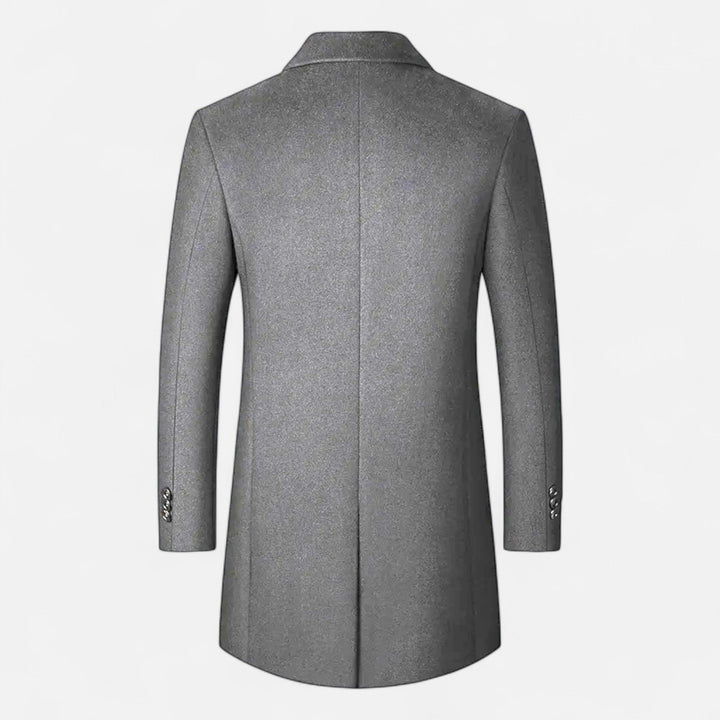 Manteau long classique en laine pour homme