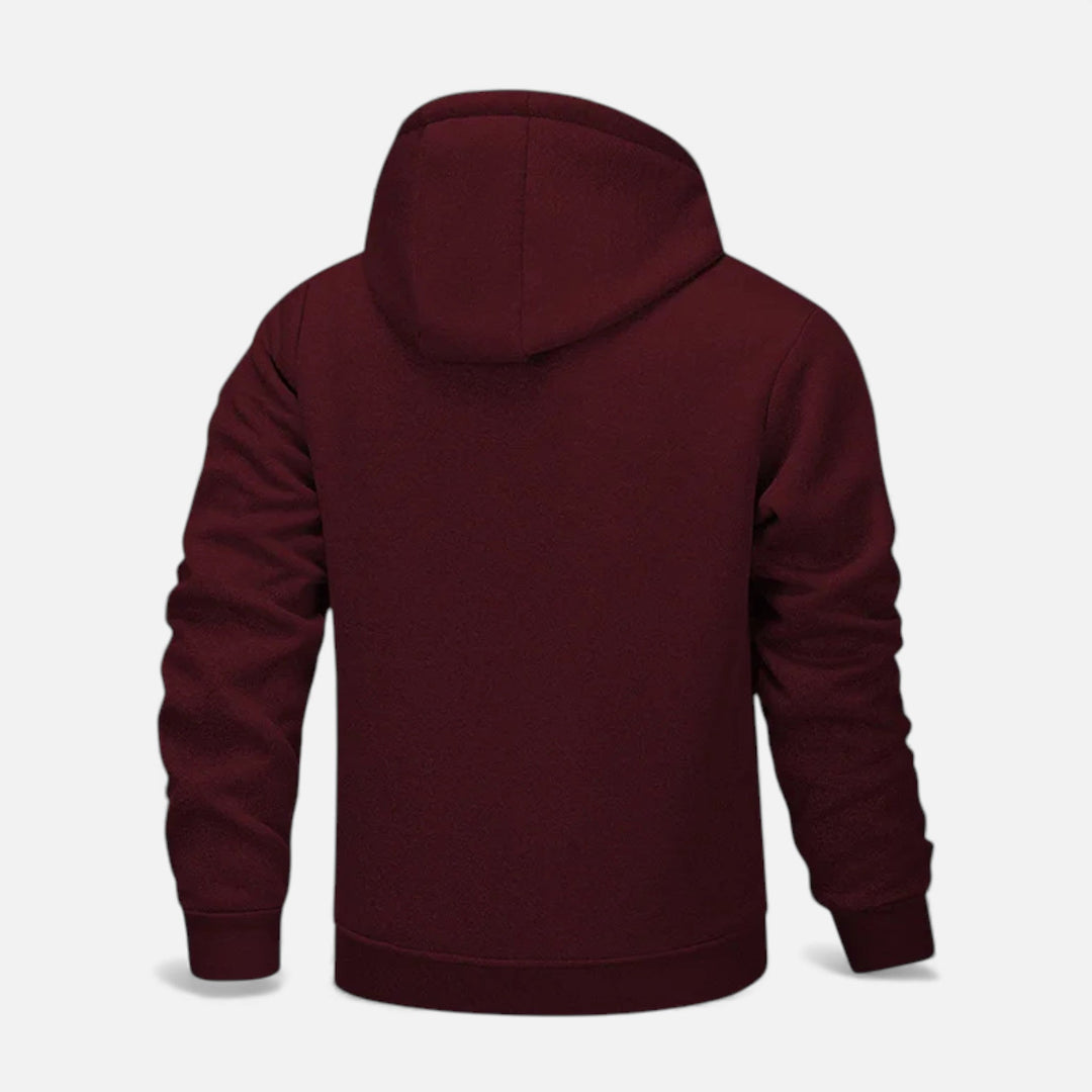 Męska kurtka zimowa z kapturem i podszewką z polaru