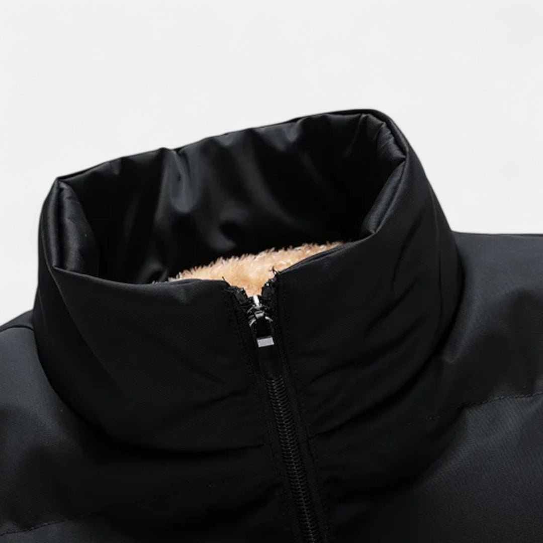 Gilet d'hiver pour homme en laine d'agneau