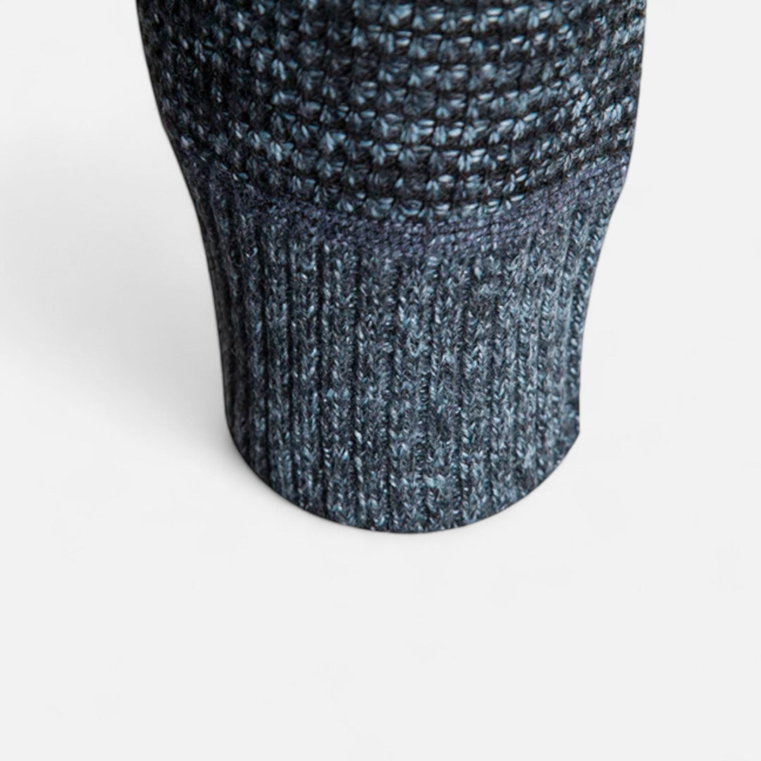 Pánská fleecová bunda se stojáčkem a nášivkami