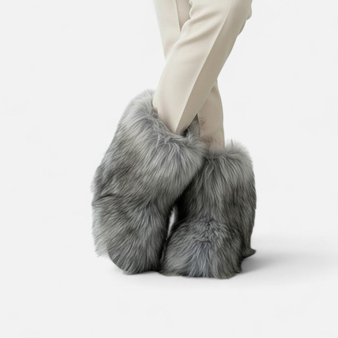 Women’s Faux Fur Boots – Winter Luxe Comfort