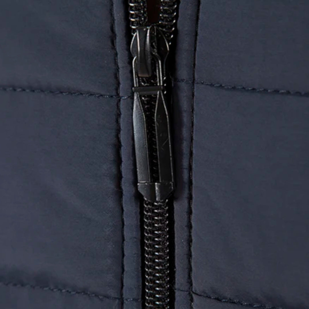 Pánská fleecová bunda se stojáčkem a nášivkami