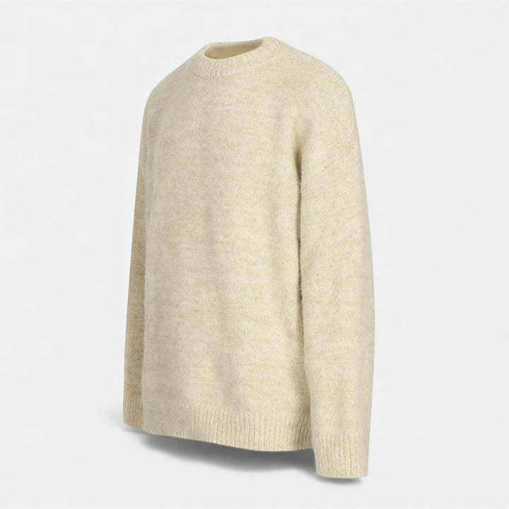 Pull à col rond effet laine pour homme