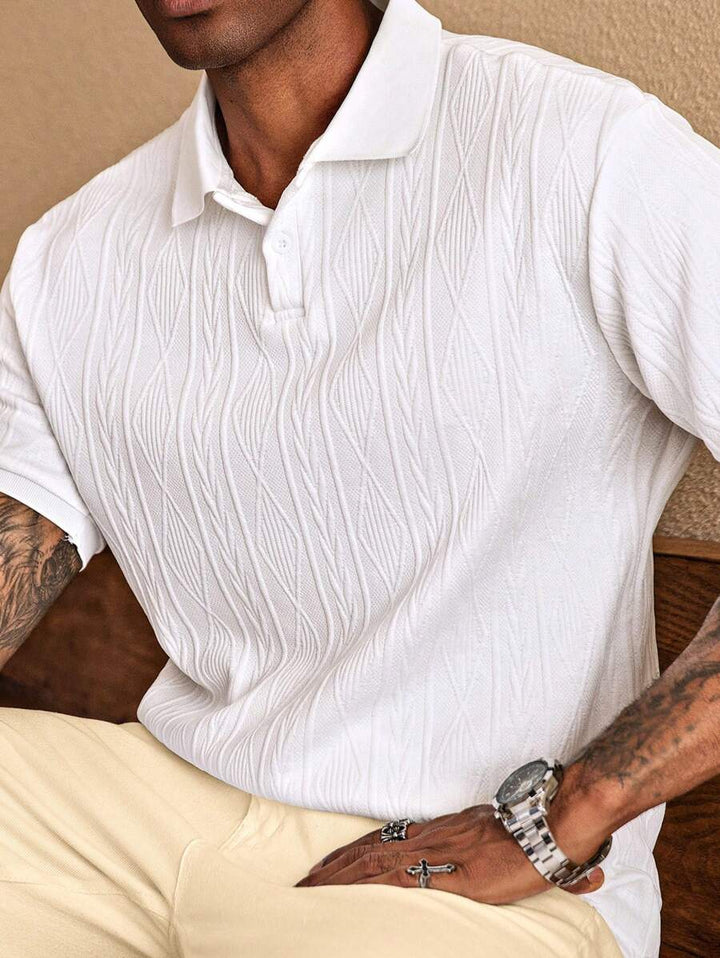 Casualowa letnia koszulka polo z guzikami – męska