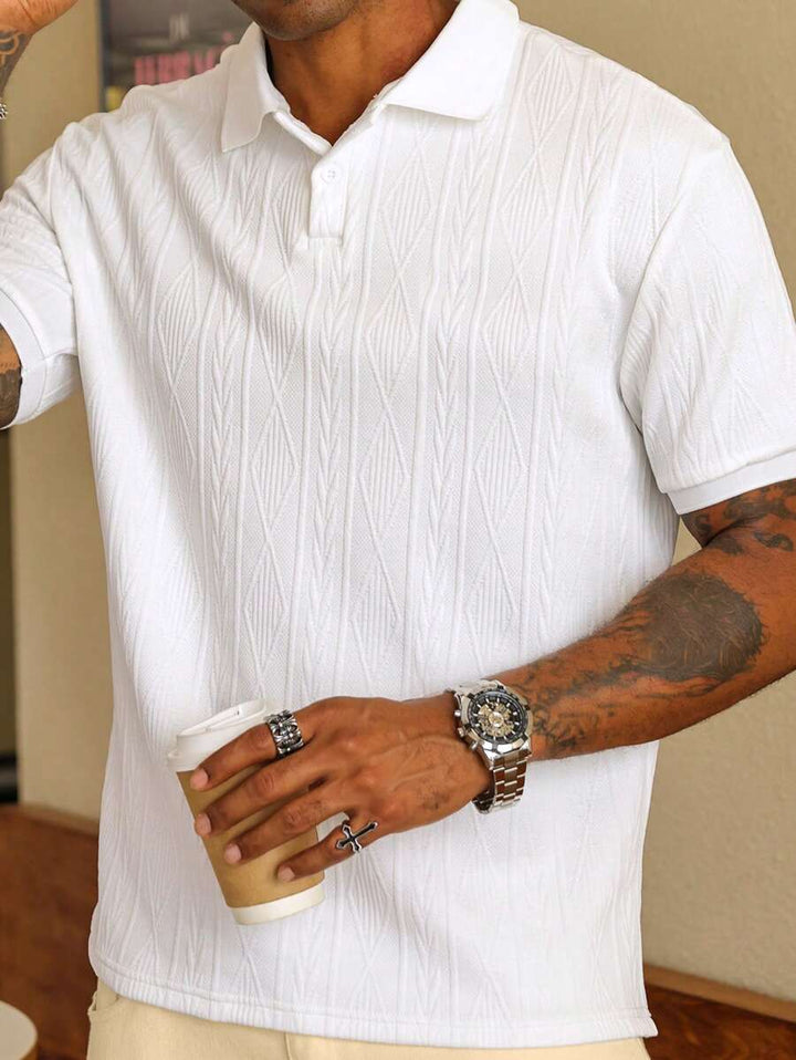 Casualowa letnia koszulka polo z guzikami – męska