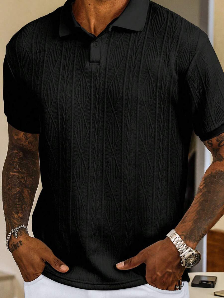 Casualowa letnia koszulka polo z guzikami – męska
