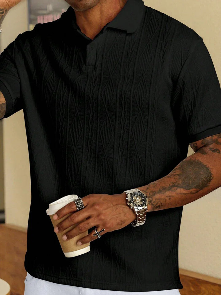 Casualowa letnia koszulka polo z guzikami – męska