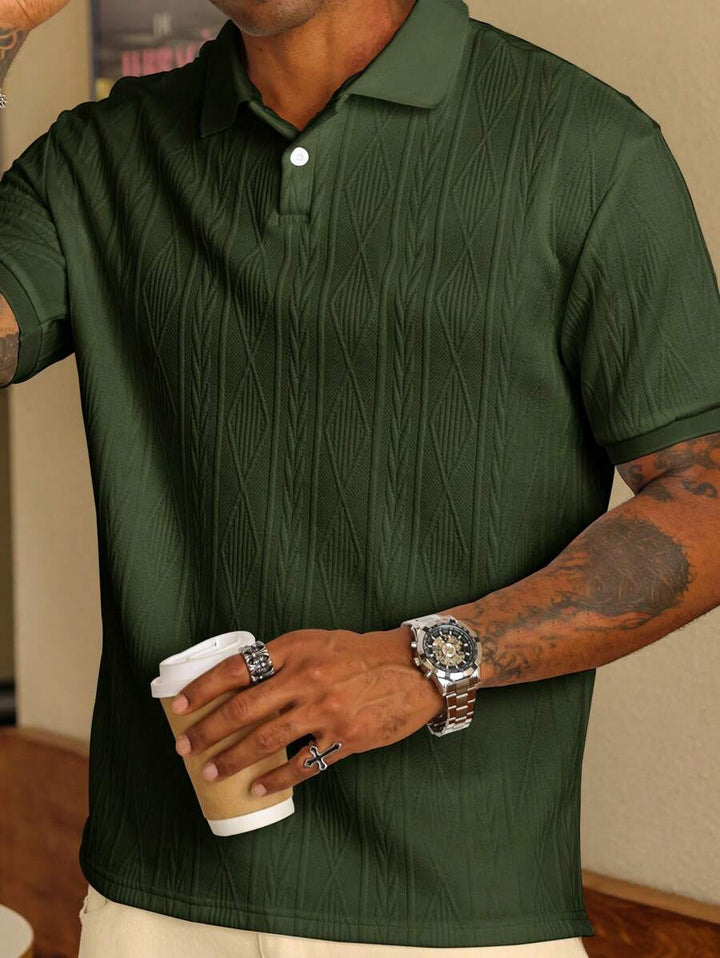 Casualowa letnia koszulka polo z guzikami – męska