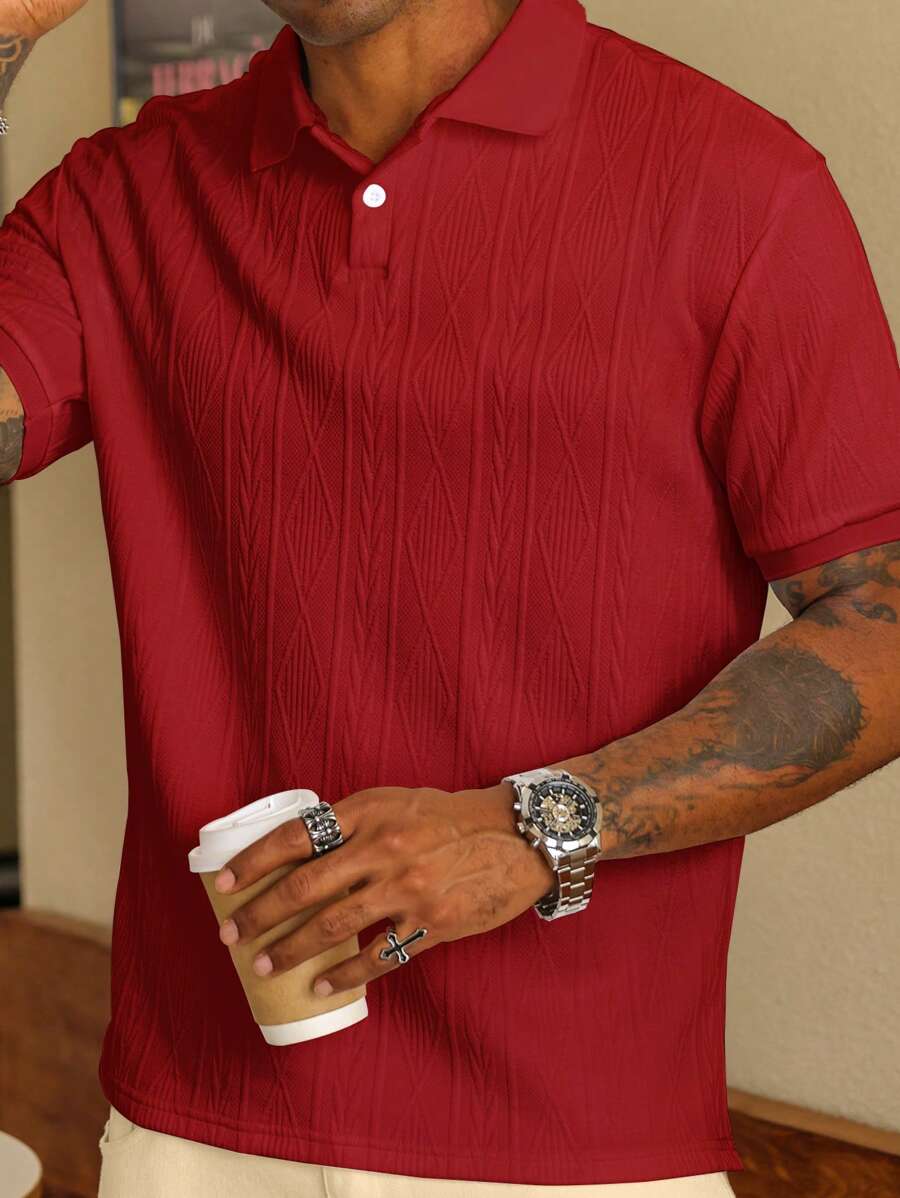 Casualowa letnia koszulka polo z guzikami – męska