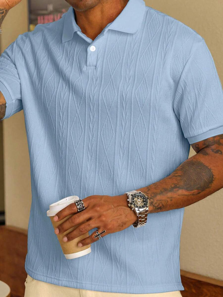 Casualowa letnia koszulka polo z guzikami – męska