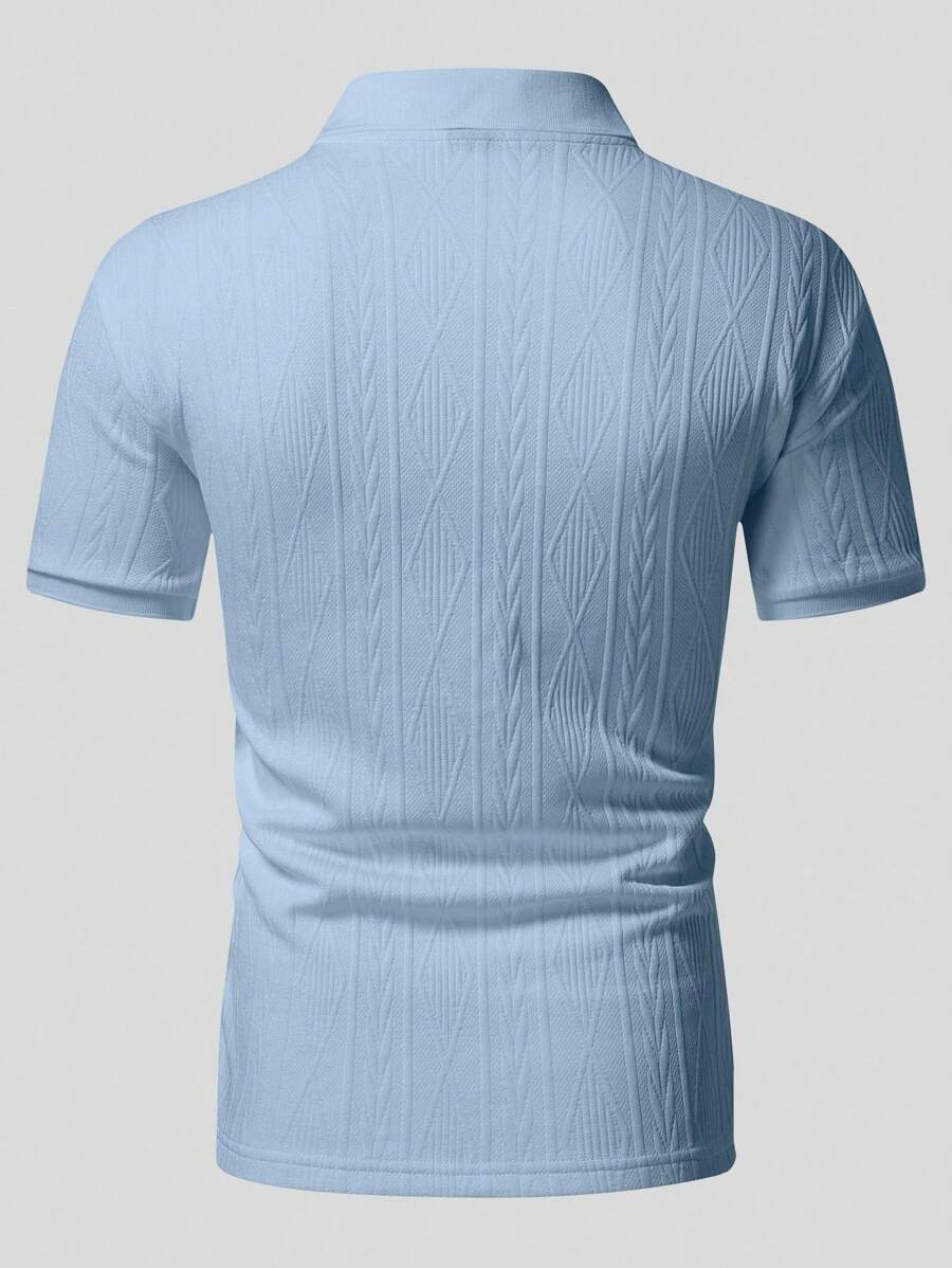 Casualowa letnia koszulka polo z guzikami – męska