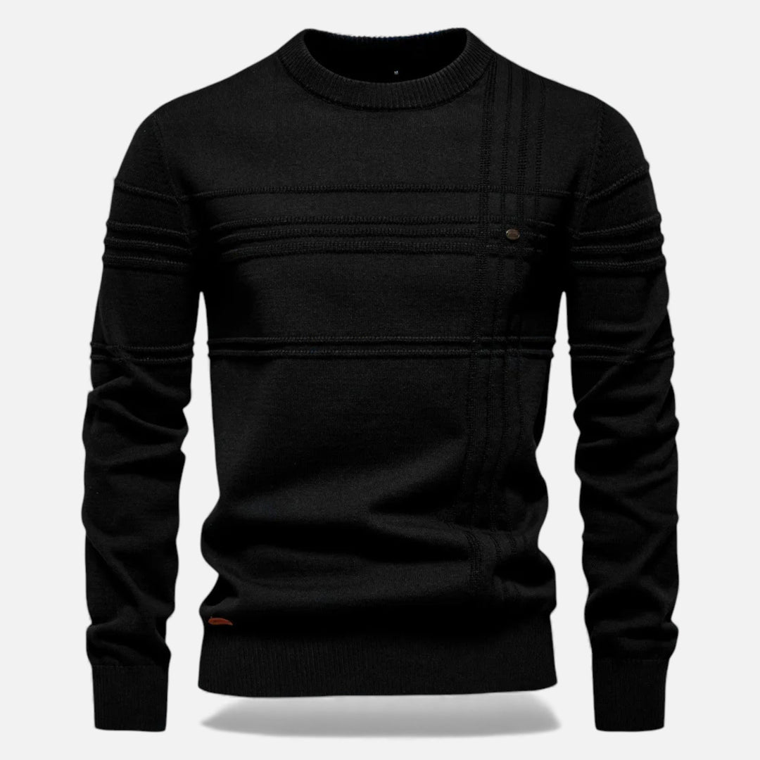 Men’s Slim Fit Structured Knit Sweater