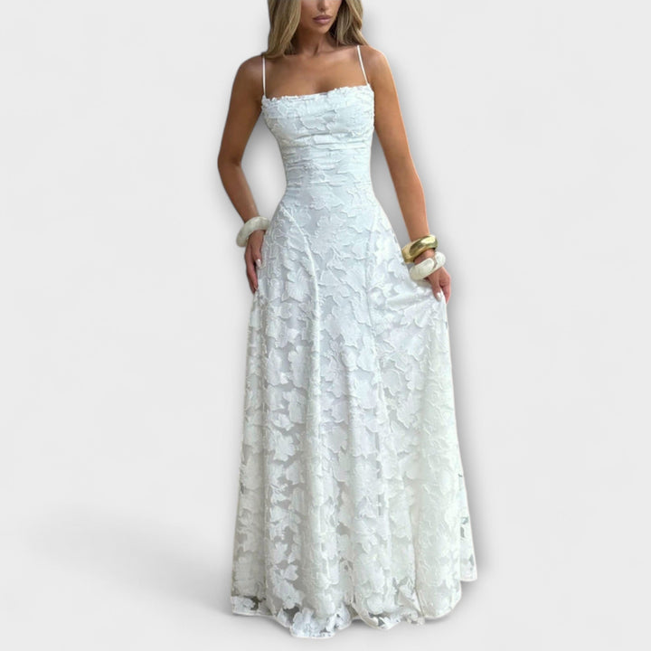 Elegant Jacquard Maxi Dress