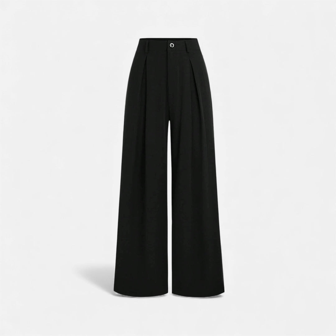 Maison Vaison | Women’s Jacquard Pleated Wide-Leg Trousers