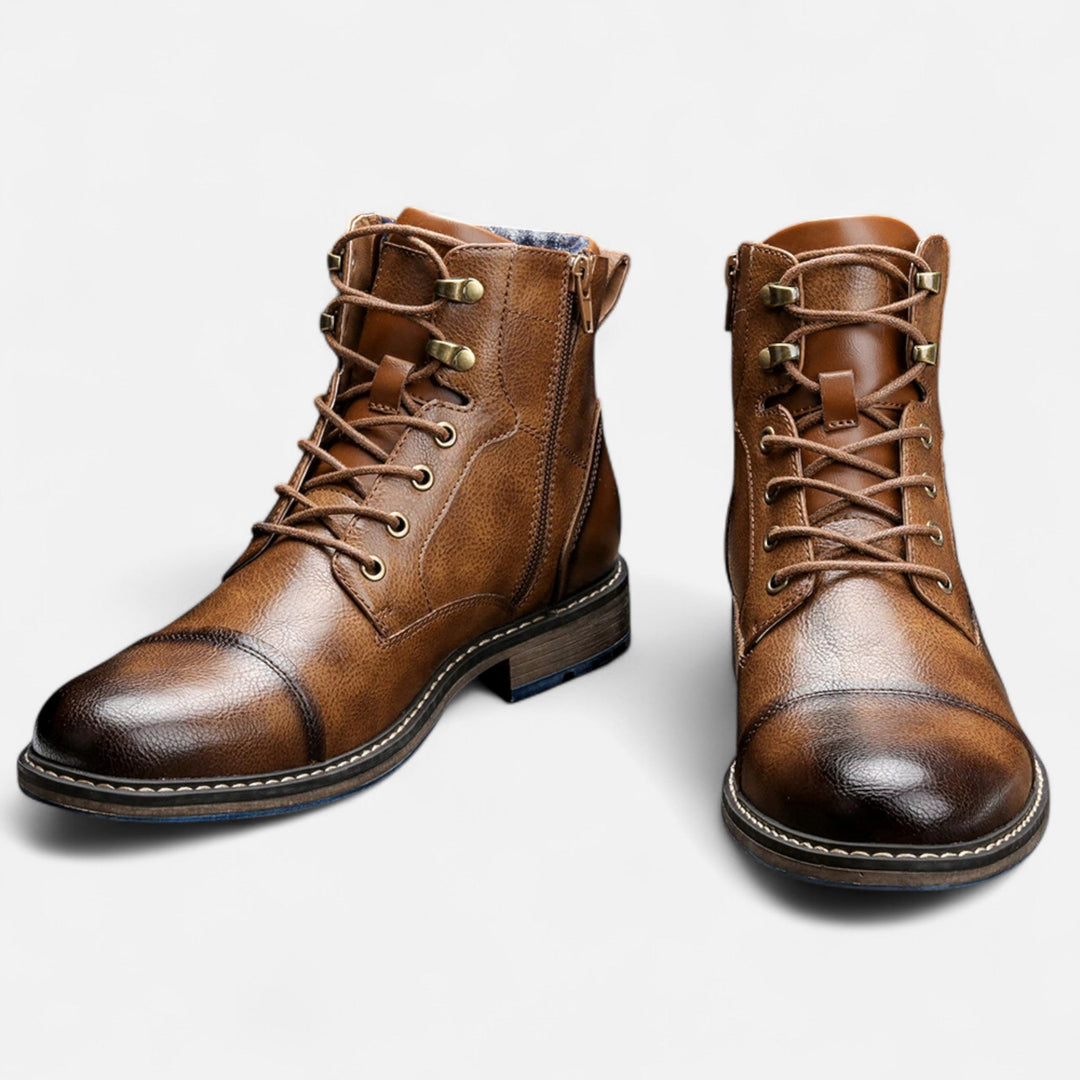 Bottes légères en cuir pour homme de printemps