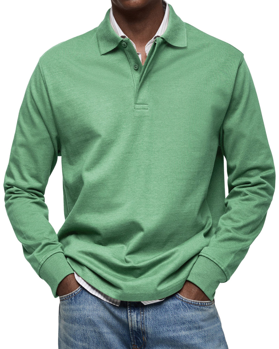 Luxury Long Sleeve Polo – Men