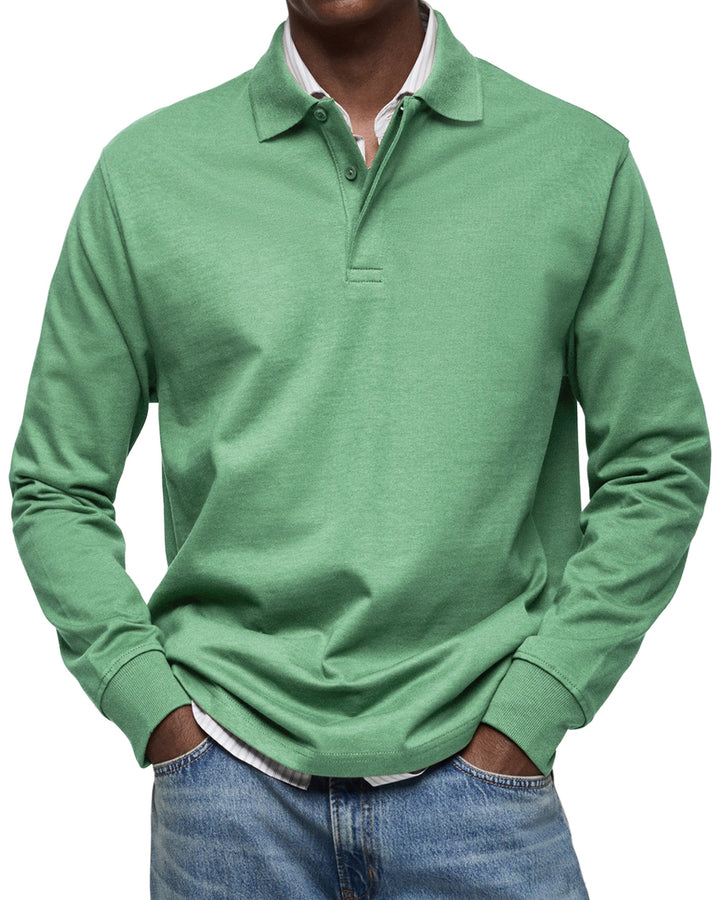 Luxury Long Sleeve Polo – Men