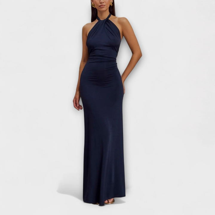 Robe longue dos nu fluide