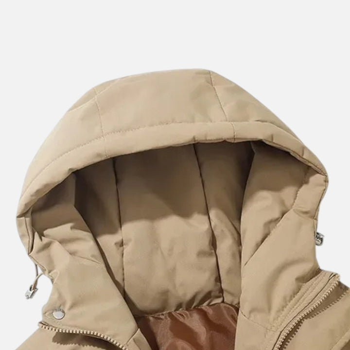 Veste matelassée en coton à capuche unisexe