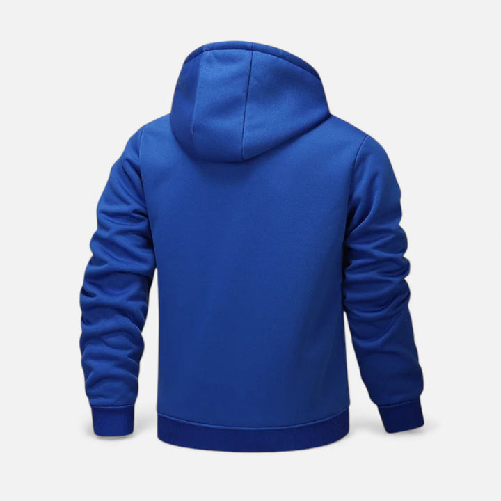 Męska kurtka zimowa z kapturem i podszewką z polaru