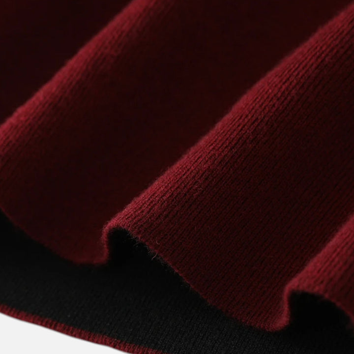 Męski sweter z wełny merynosów z półzamkiem