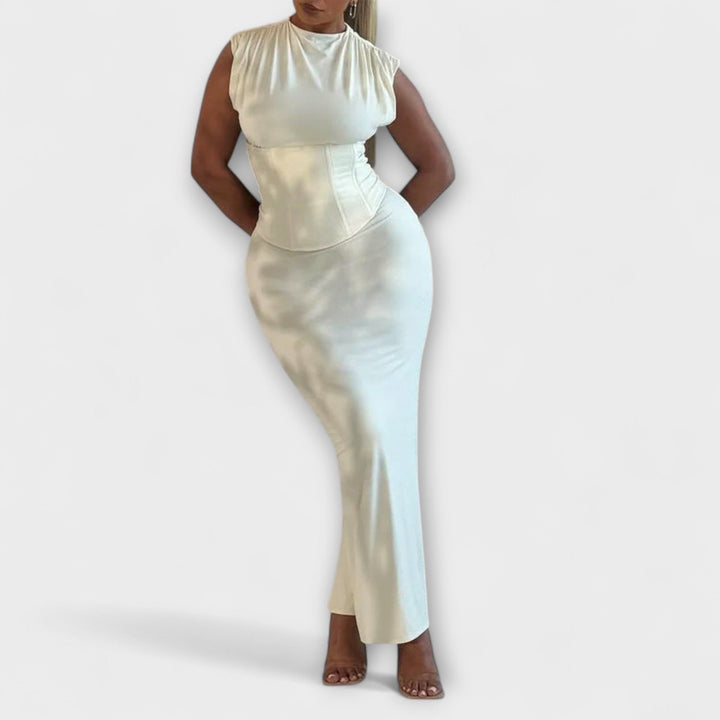 Strapless Corset Maxi Dress