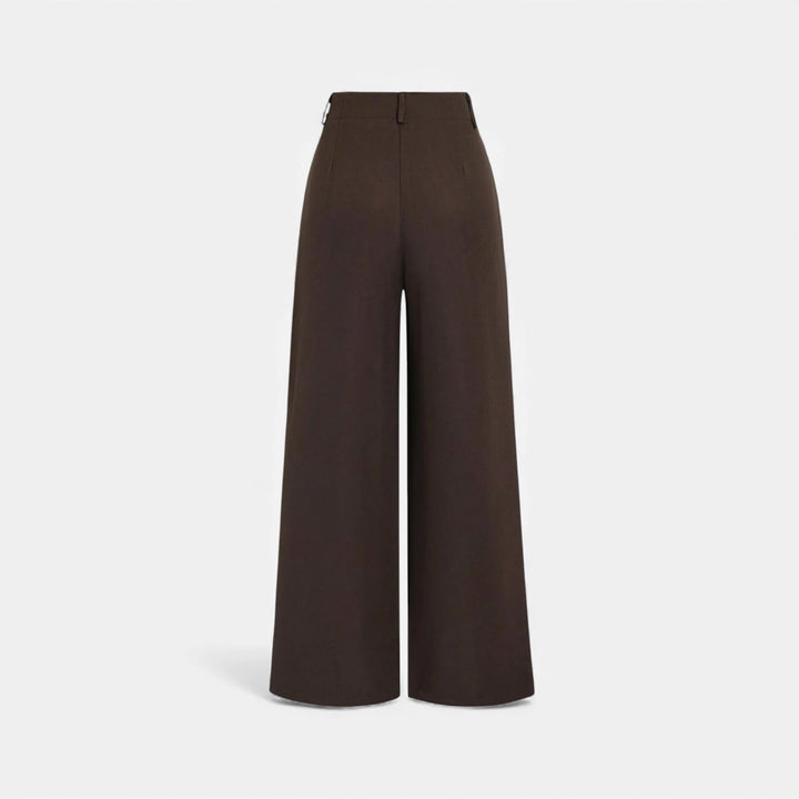 Maison Vaison | Women’s Jacquard Pleated Wide-Leg Trousers