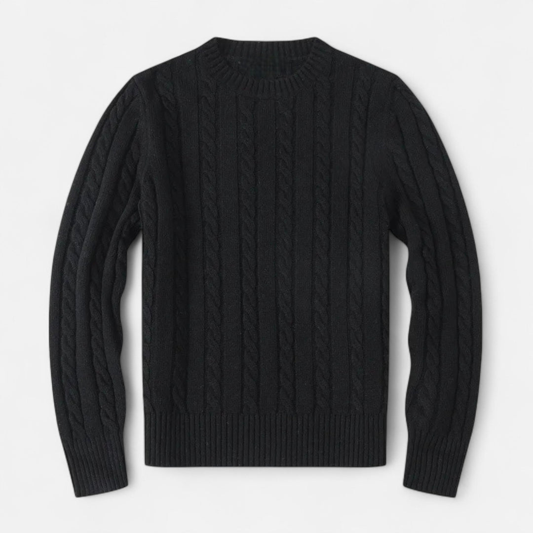 Pánský svetr z bavlněné směsi – nadčasový kulatý výstřih
