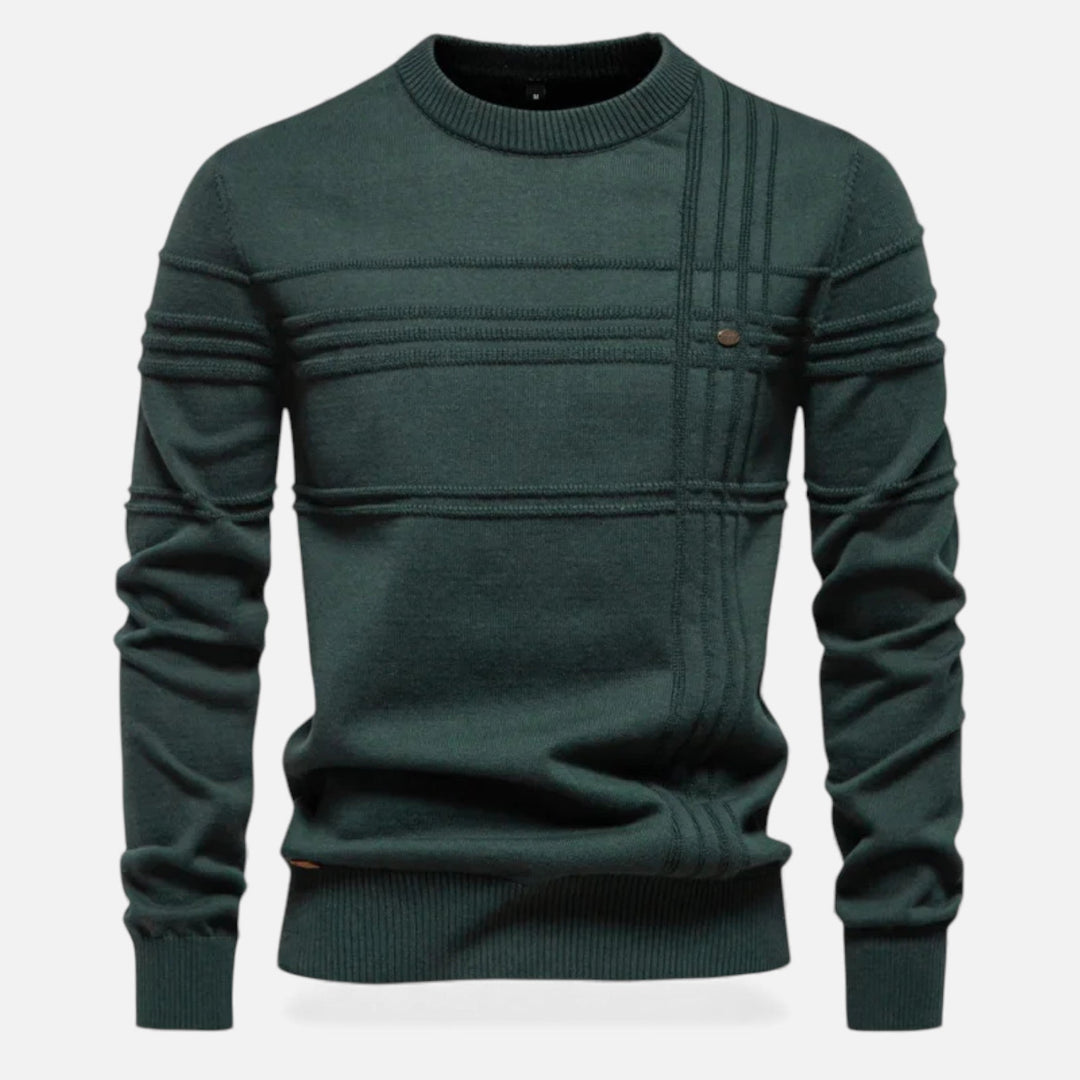 Men’s Slim Fit Structured Knit Sweater