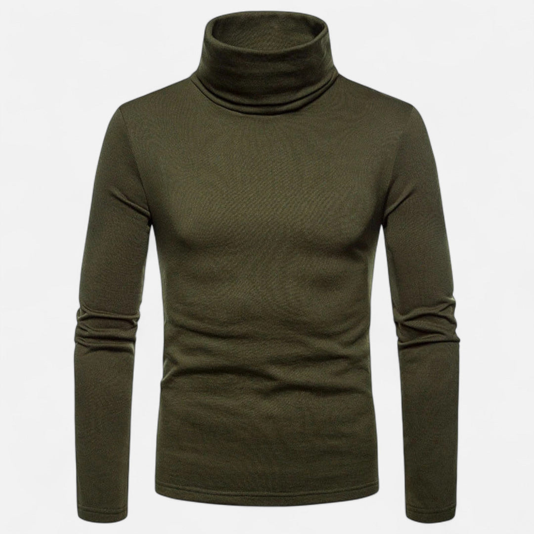 Pull col roulé ajusté pour homme – Automne Hiver extensible