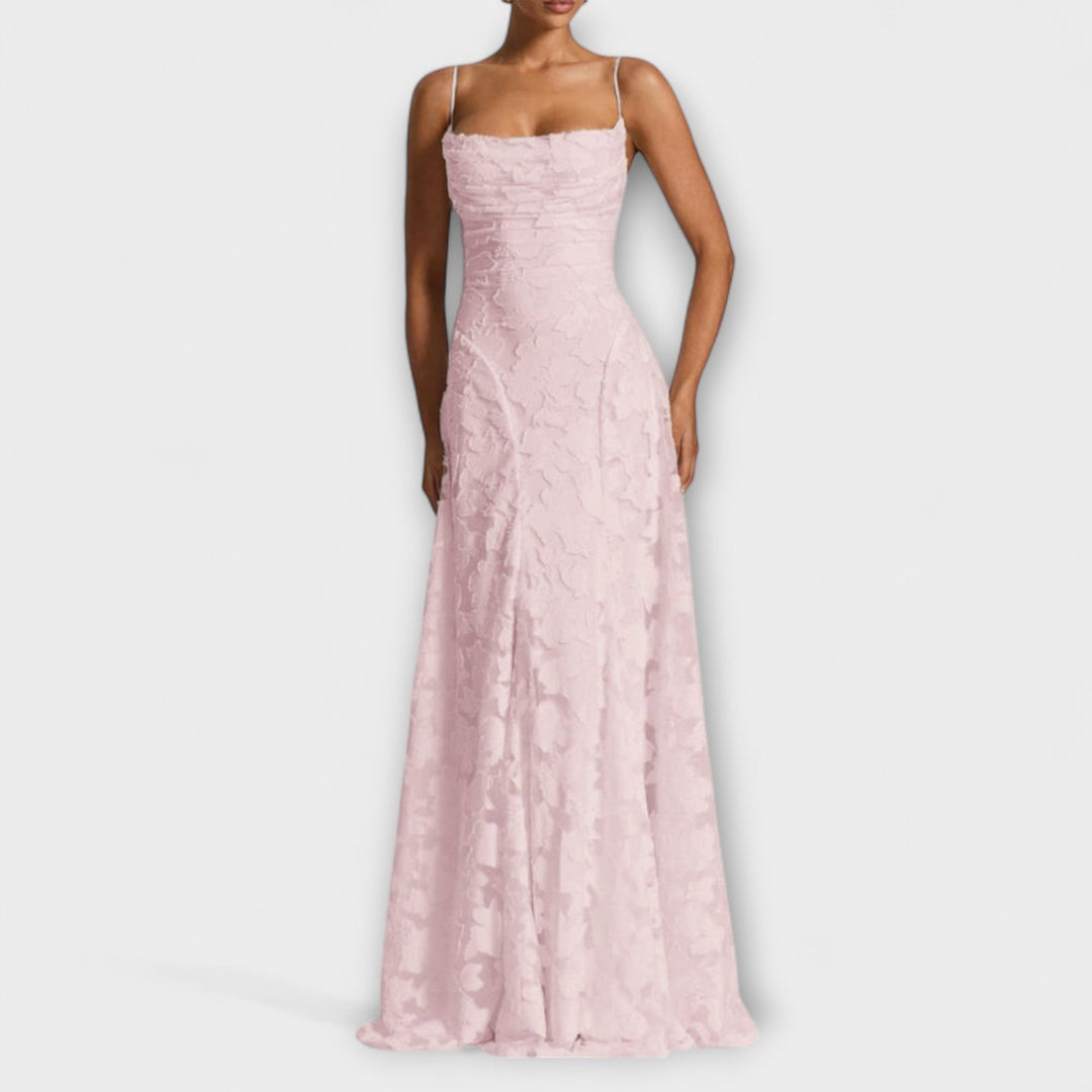 Elegant Jacquard Maxi Dress