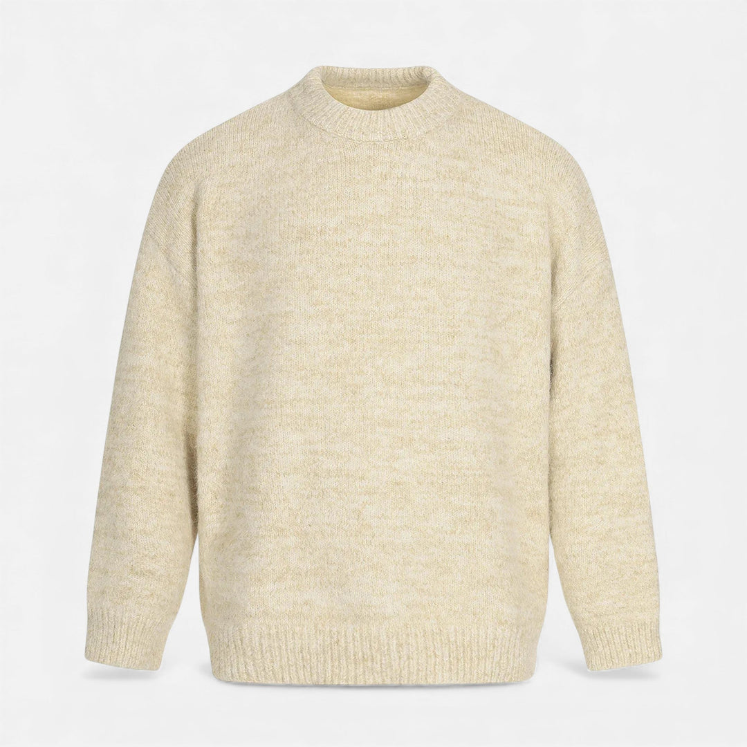 Pull à col rond effet laine pour homme