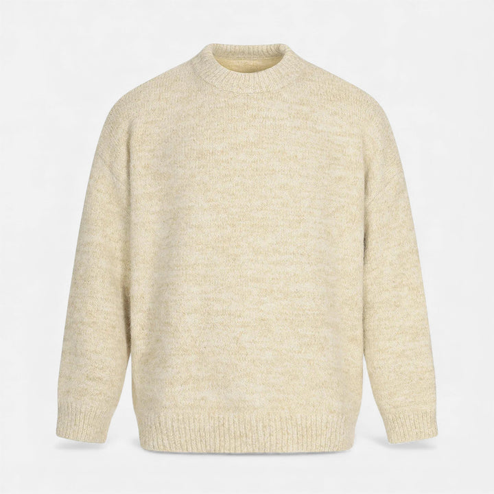 Pull à col rond effet laine pour homme