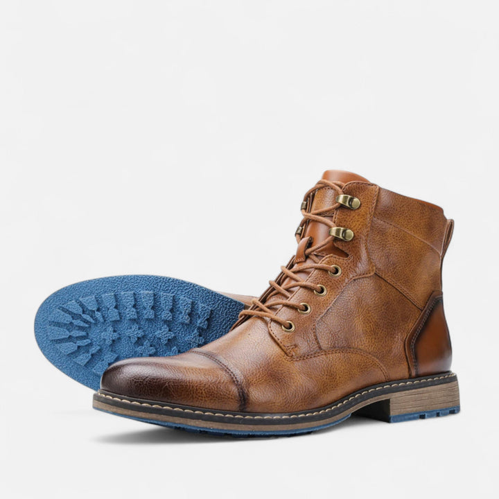 Bottes légères en cuir pour homme de printemps