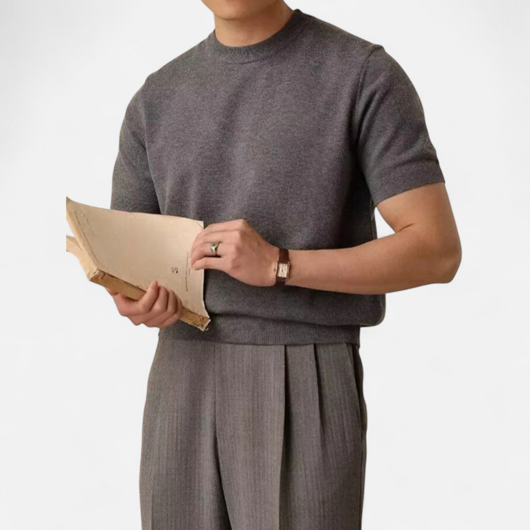 Men’s Slim-Fit Knitted T-Shirt